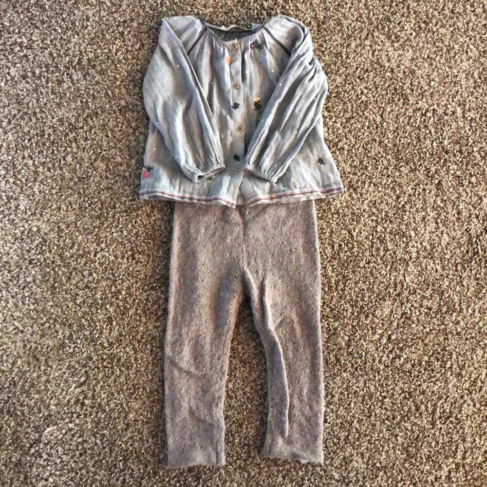 Zara baby top With leggings